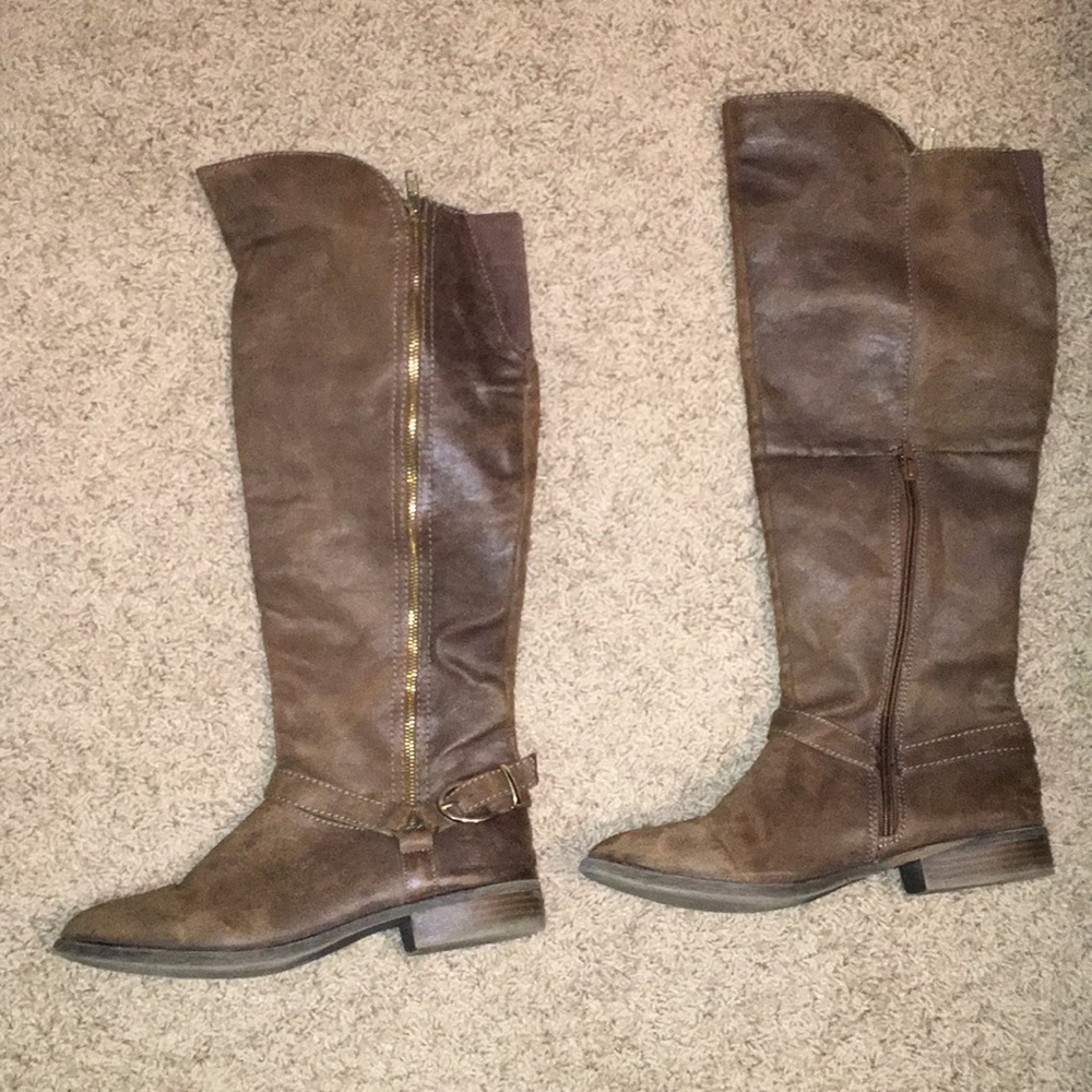 Brown Leather Riding Boots