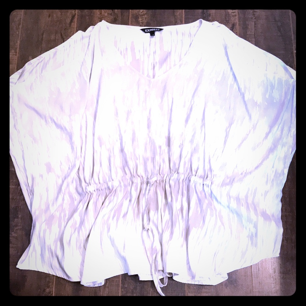 Express Cream Off The Shoulder Shirt