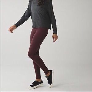 Maroon Lululemon zone in tight