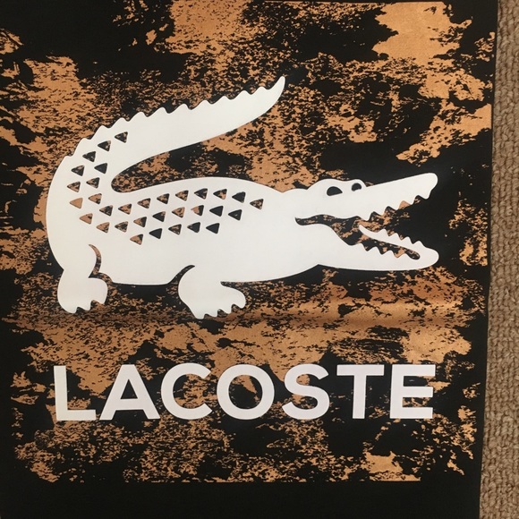 Mens NWT Lacoste Sport Black Graphic T-Shirt - Picture 2 of 2
