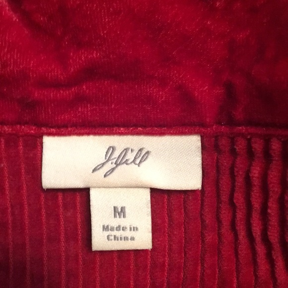 Red corduroy jacket. j. Jill - Picture 4 of 4