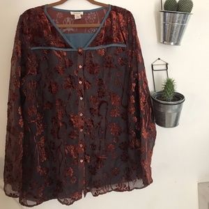 Sundance Abbie Velvet Blouse - Retired $128