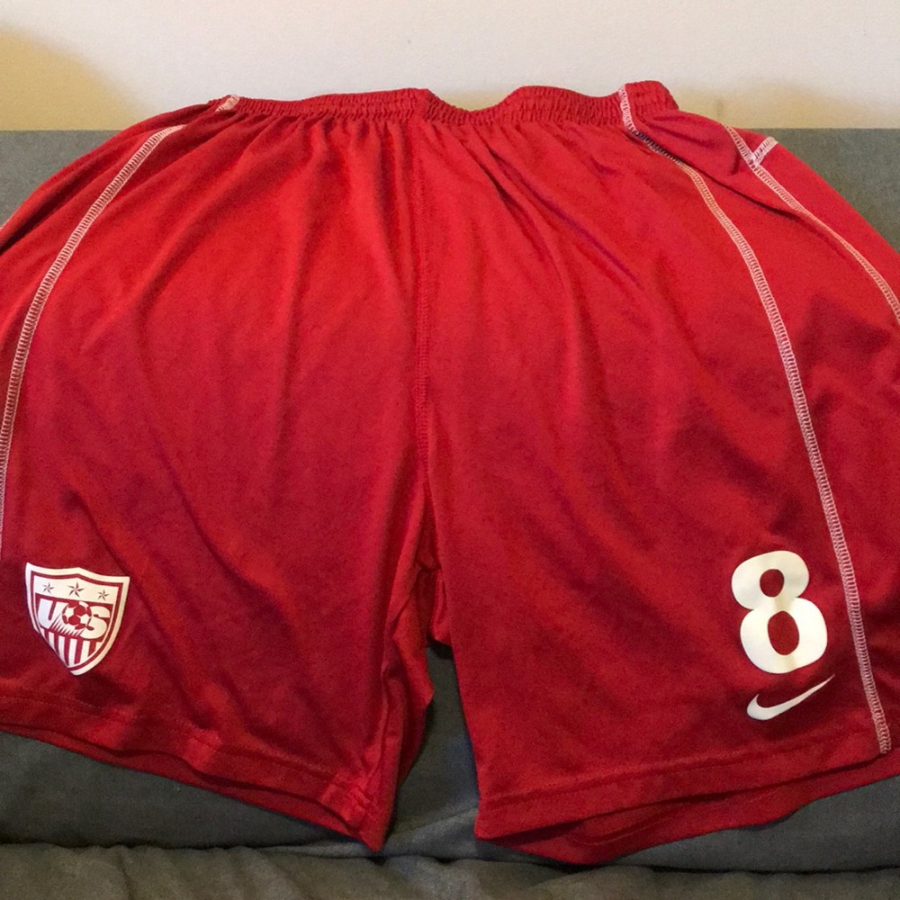 US Soccer Red and White #8 Short
