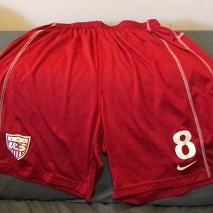 US Soccer Red and White #8 Short