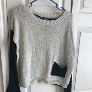 Cream and Black Sweater