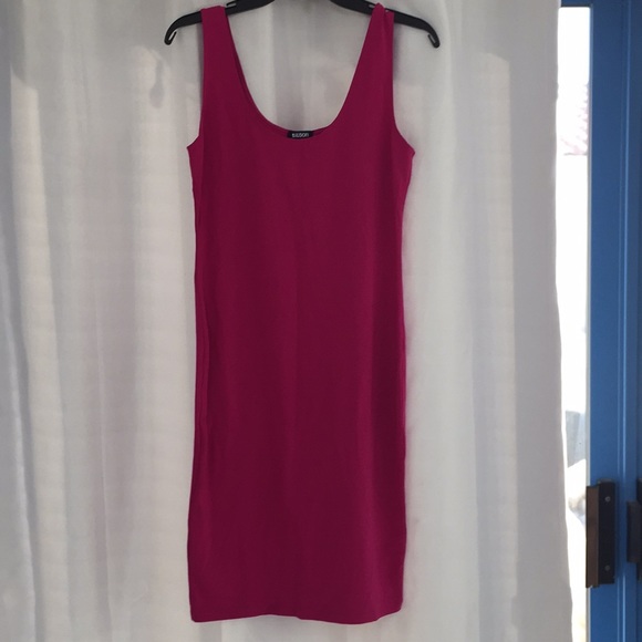 Hot Pink Bodycon dress sz L Tilden fr Nordstrom - Picture 2 of 8