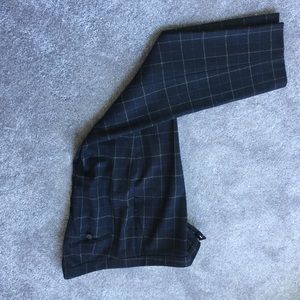 Theory women’s wool pants. Navy plaid.