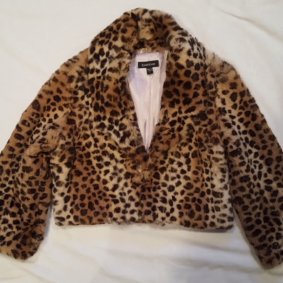 bebe leopard jacket