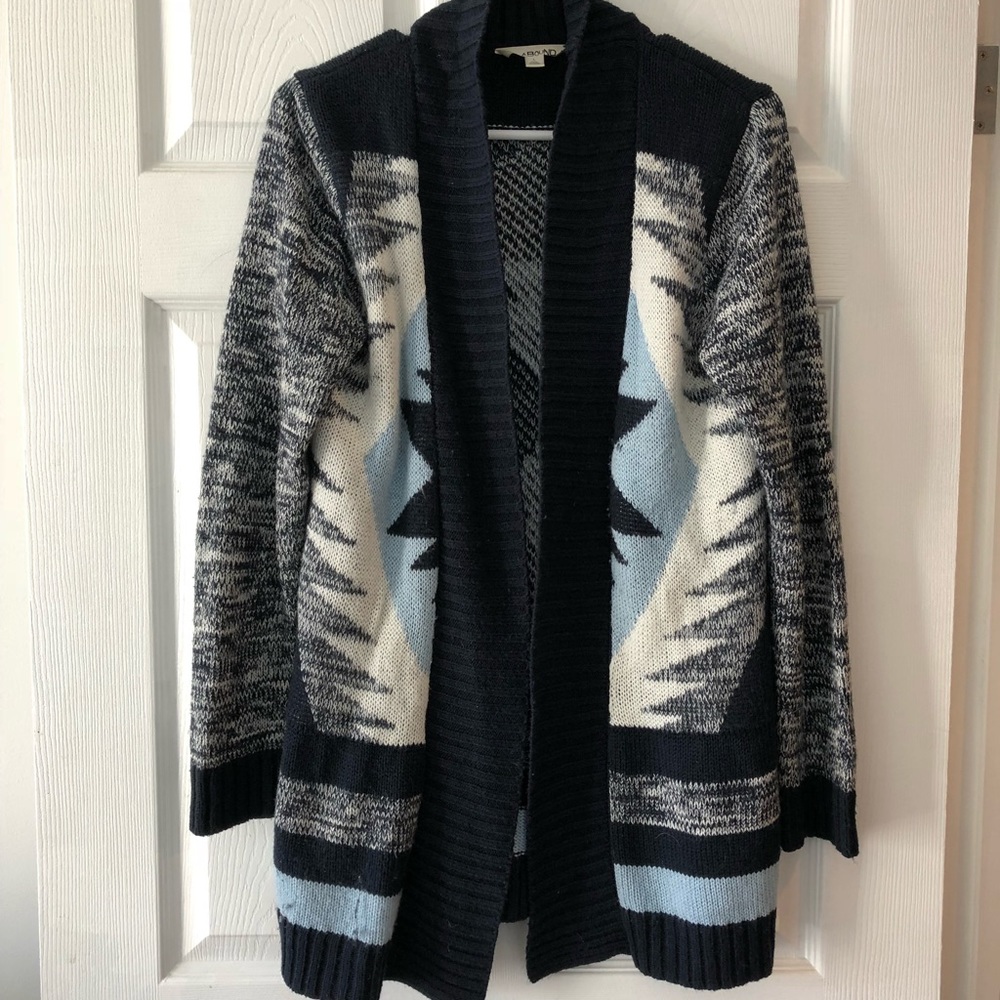 Anthropologie blue cardigan