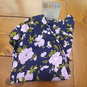 Lularoe floral royal navy t/c leggings