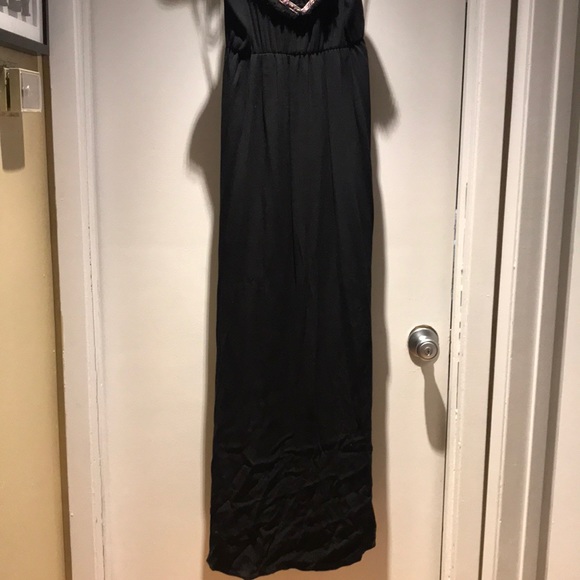 Crochet Top Black Maxi Dress - Picture 3 of 3