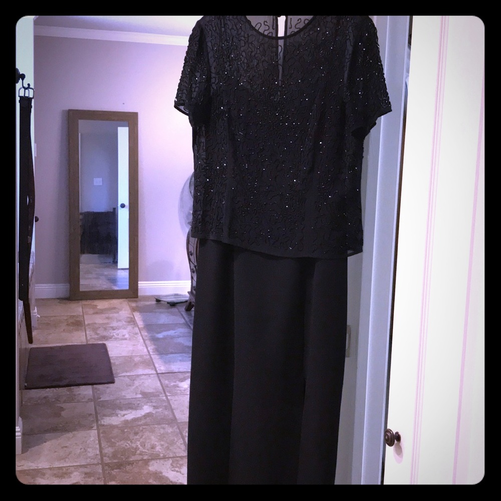 Liz Claiborne black evening gown