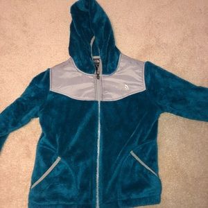 Kids north face fluffy jacket