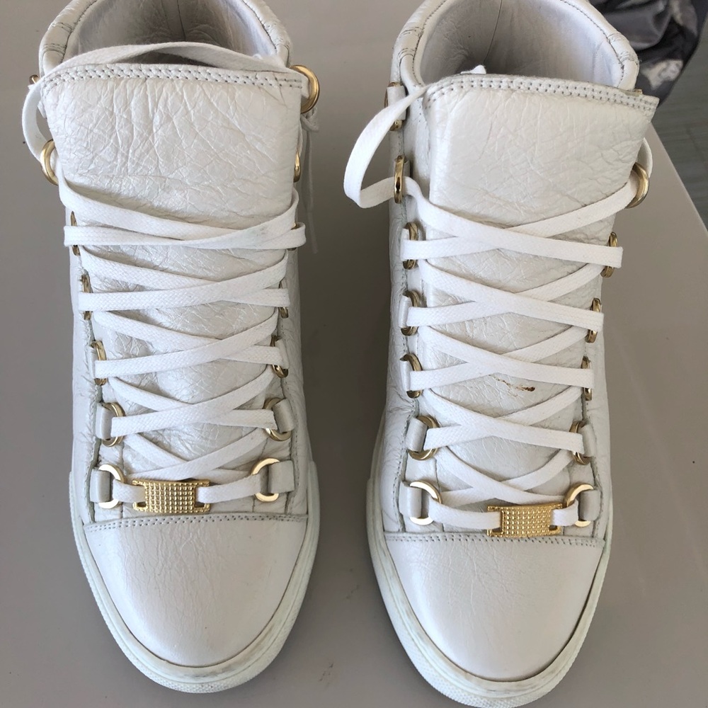 Balenciaga - Arena Leather High-Top Sneaker