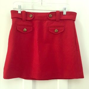 Jcrew wool mini skirt