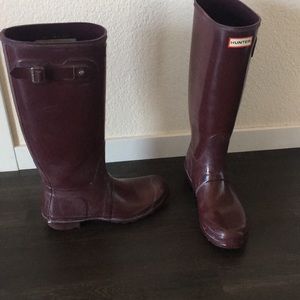 Maroon Hunter Rain boots