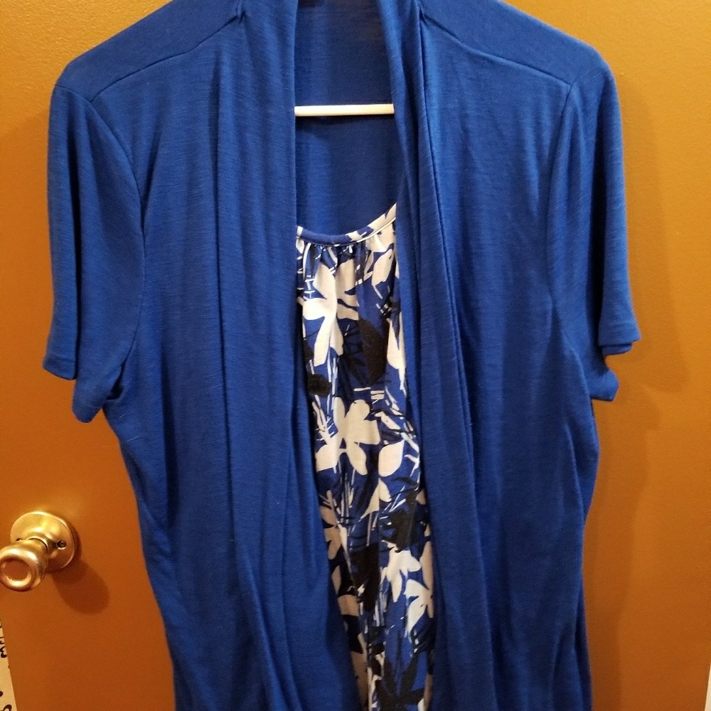 Plus Size Cardigan with built in tank all in one
