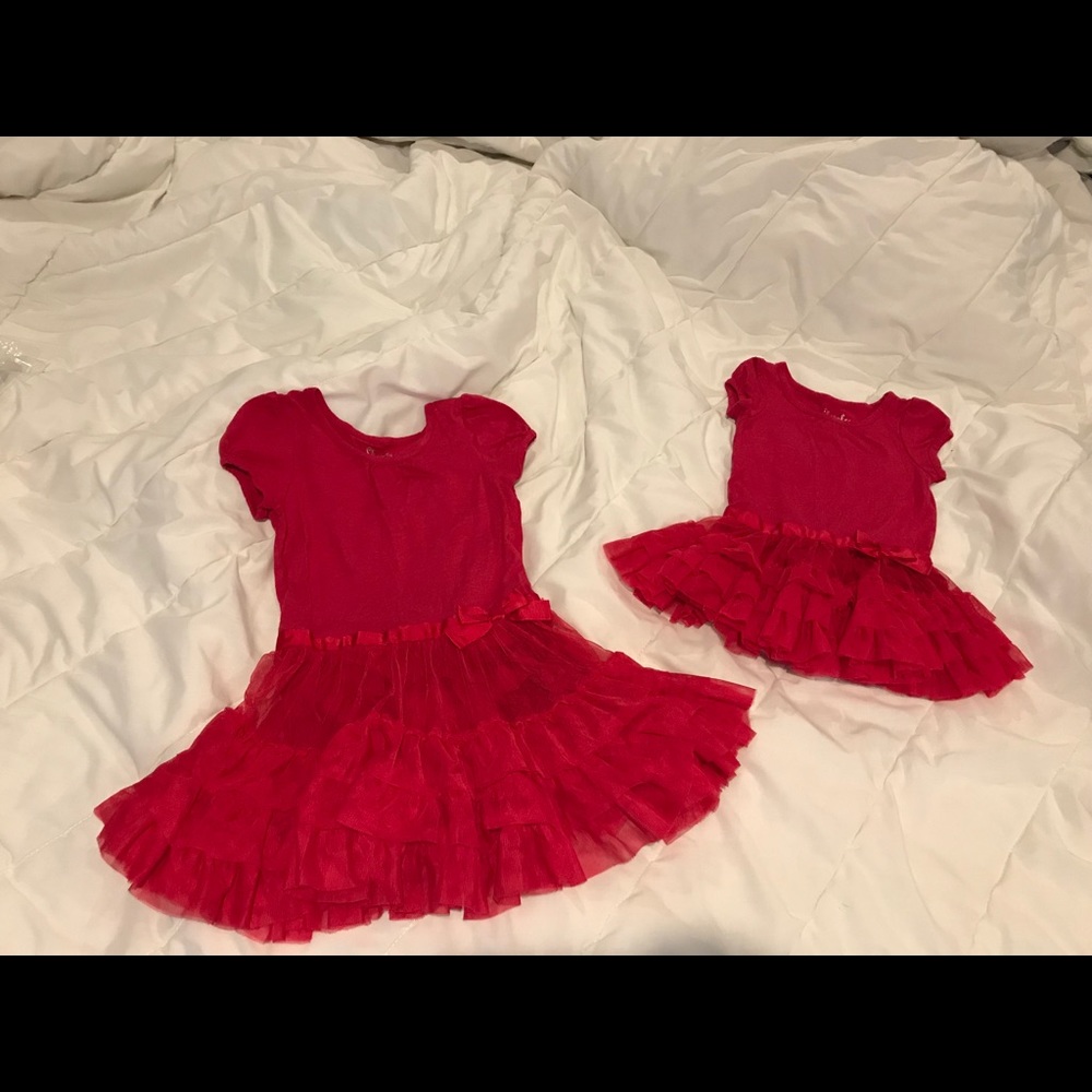 2 raspberry/red dresses
