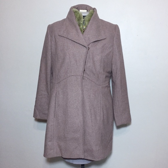 Merona Jackets & Blazers - Merona Dark Sand Wool Blend Trench Over Coat