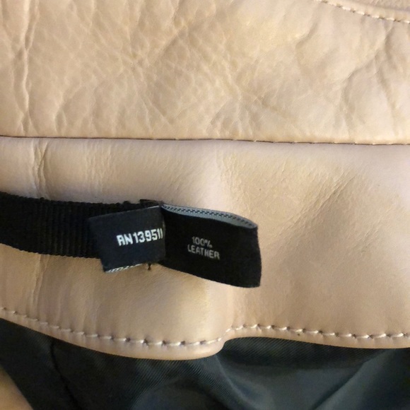 New BLK DNM pink leather Moto jacket s small blush - Picture 7 of 8