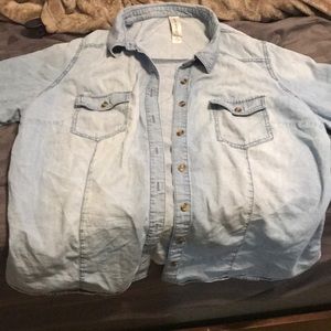 Target jean button up