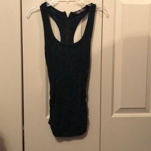 Dark green Guess Tank Top Zipper back