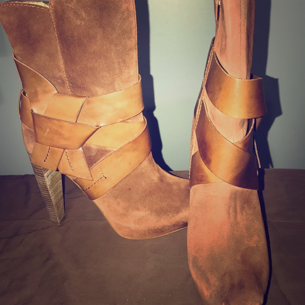 Jessica Simpson booties. Only worn once! 5 in heel