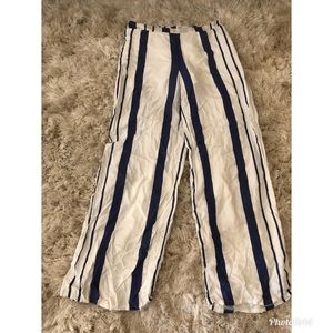 White and Blue stripped palazzo pants