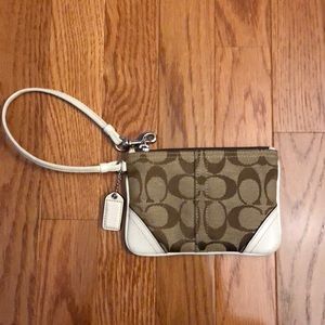 Coach Wristlet in brown- great condition!