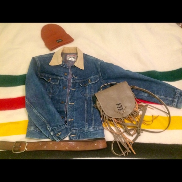 Vintage Lee denim jean jacket, blanket lined, - Picture 3 of 4