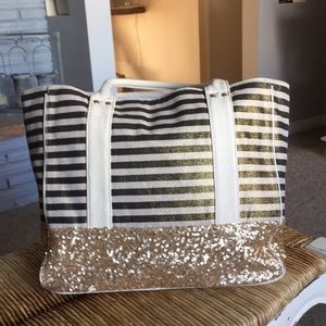 Deux Lux Glamorous Canvas and Sequin Tote