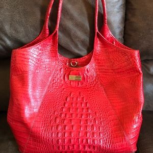 Brahmin Carnation Red Tote