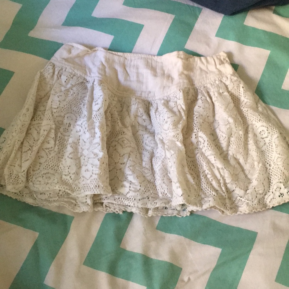 RIPCURL SUPER CUTE CREAM LACE SKIRT