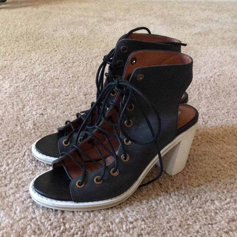 Jeffrey Campbell x Free People laceup bootie