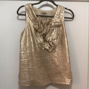 J. Crew Gypsy Rose Metallic Tank