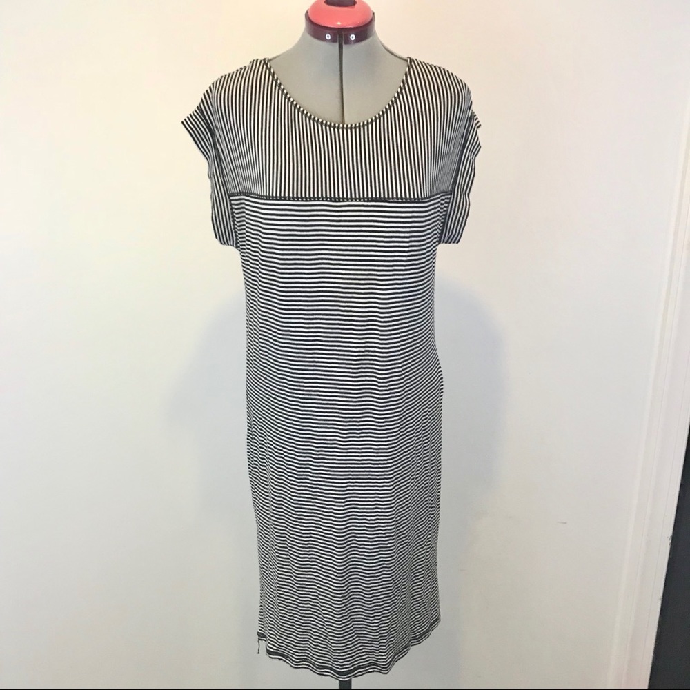 Max Studio Striped Short Sleeve Dress