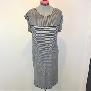 Max Studio Striped Short Sleeve Dress