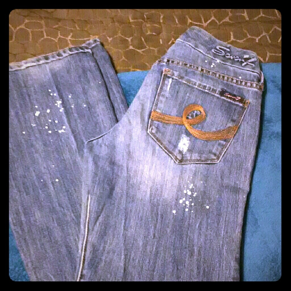 Distressed Seven jeans