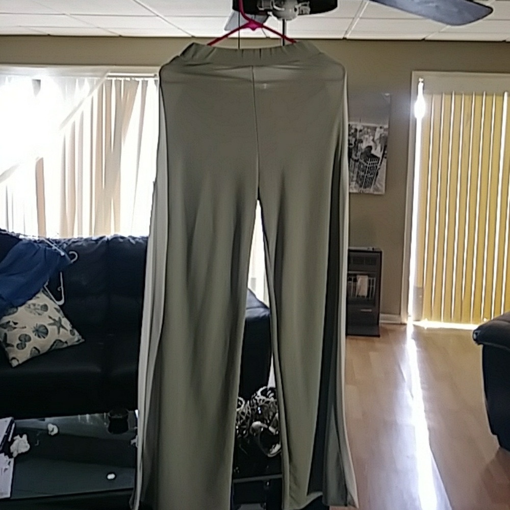 Casual pants with splits on sides