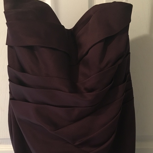 Short strapless brown dress or bridesmaid - Picture 2 of 5