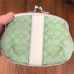 Green Coach Coin Purse