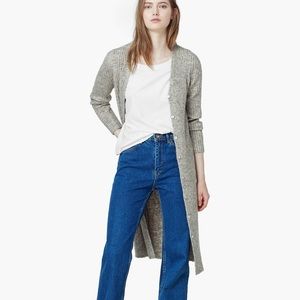 MANGO long ribbed cardigan sweater