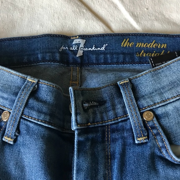 NWOT 7 For All Mankind Blue Jeans - Picture 2 of 4