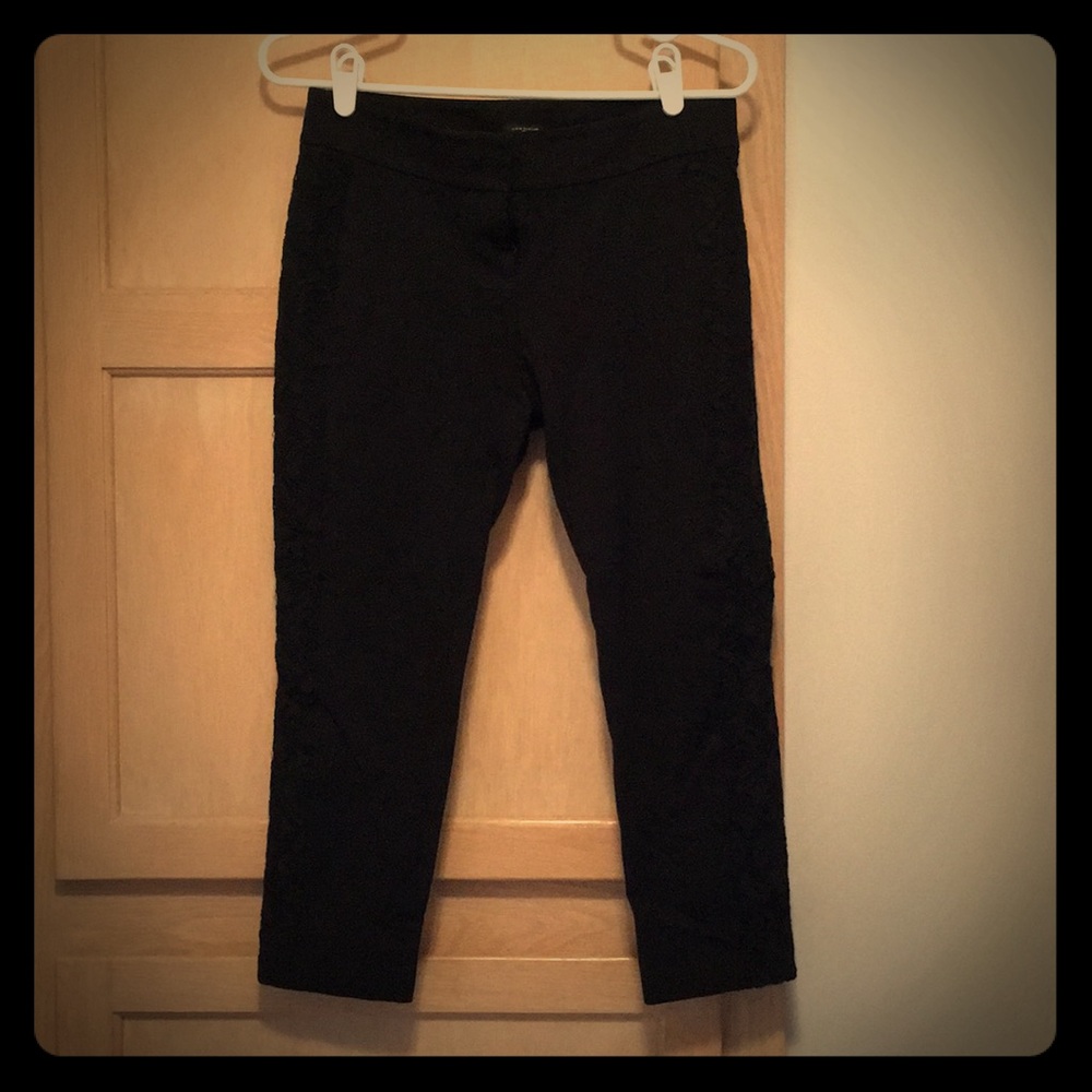 Petite black ponte leggings from Ann Taylor