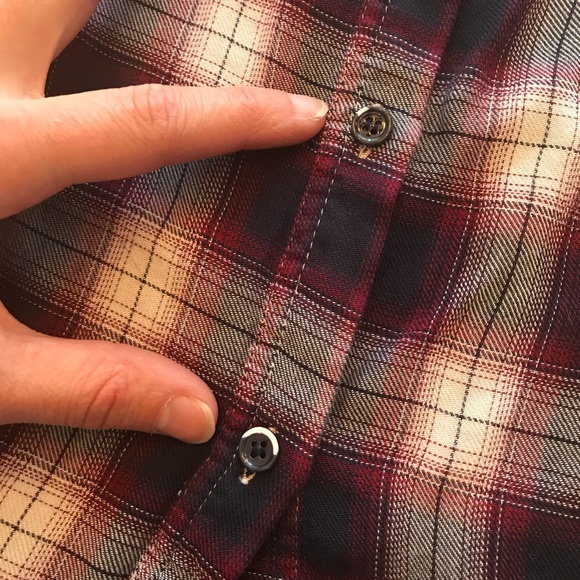 Sold PAIGE plaid button down, small - Picture 5 of 6