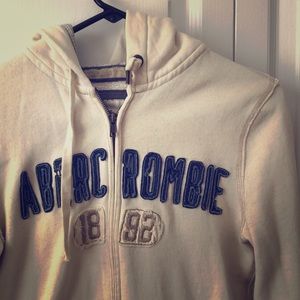 Abercrombie and Fitch cream hoodie