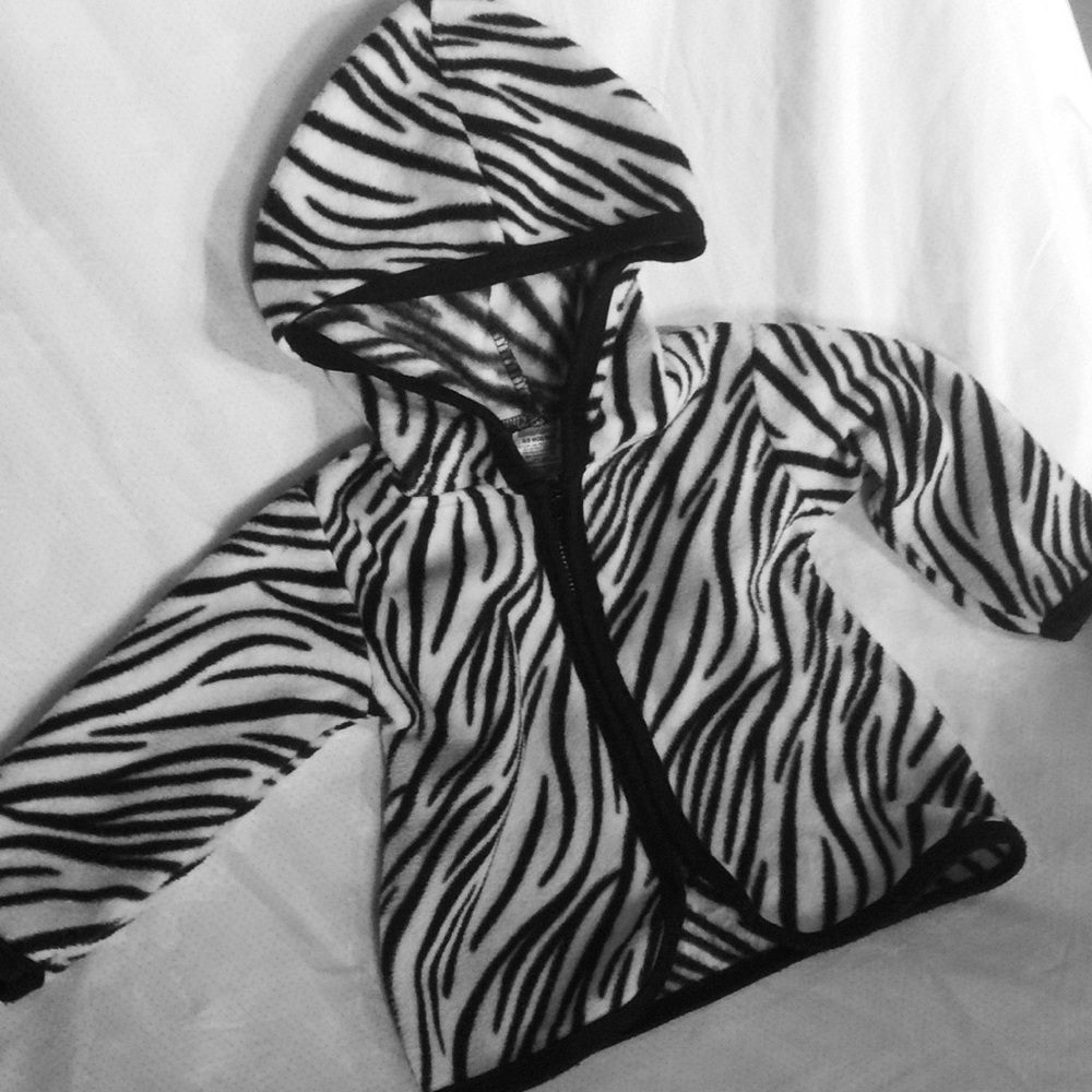 Fisher Price Zebra Print Zip Front Fleece