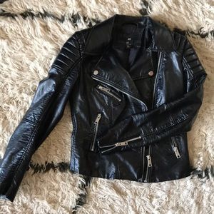 Vegan Leather Moto Jacket
