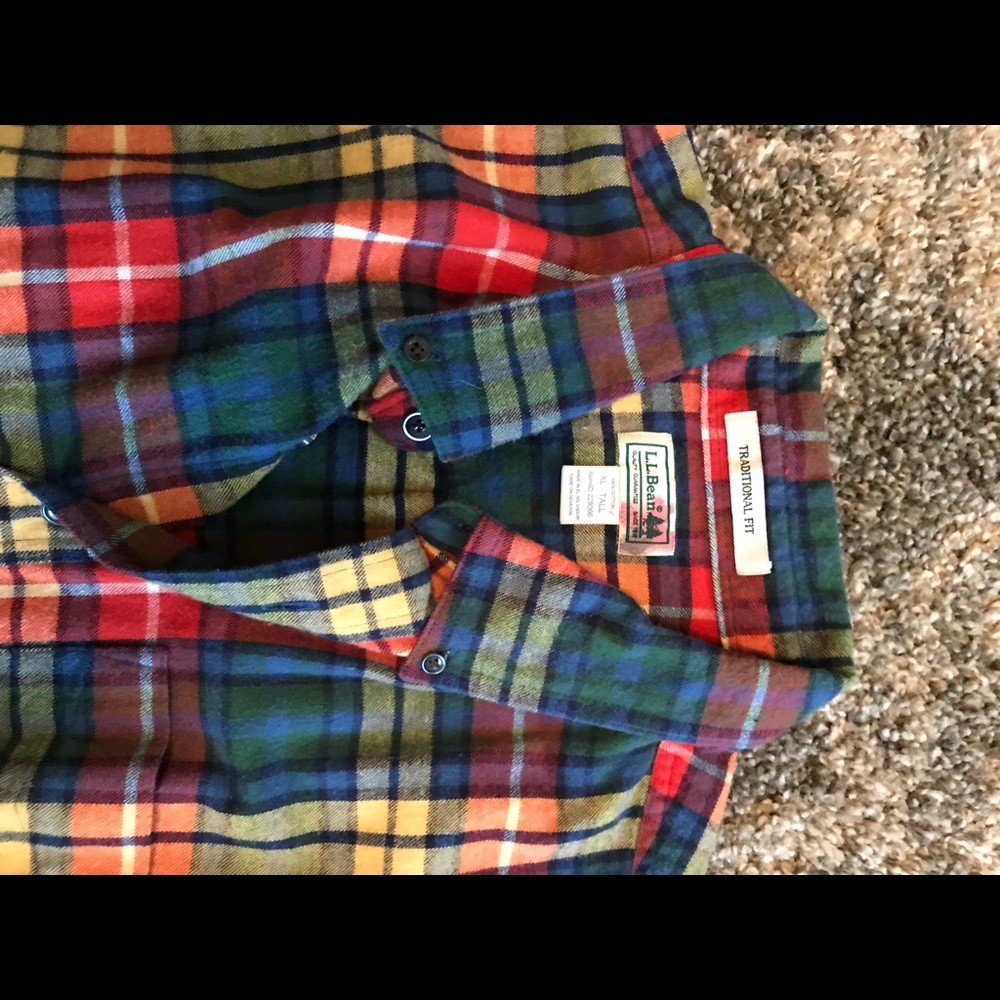 LL Bean Flannel XL Tall