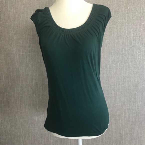 LOFT Tops - LOFT Emerald Cap Sleeve Shirt